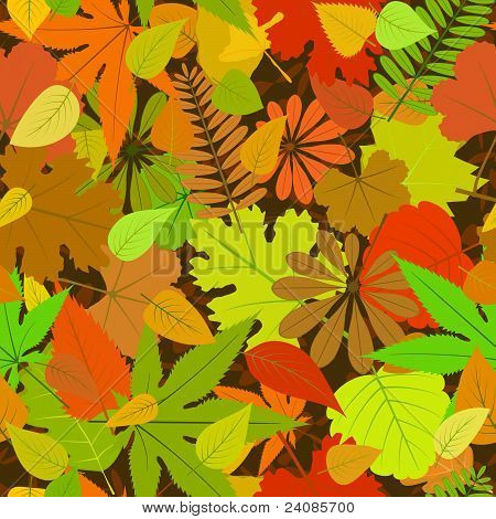 Hösten gula blad sömlösa mönster