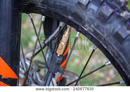 Mechanic Fixing Motocycle Worn Motorcycle Drum Breaks Shoes