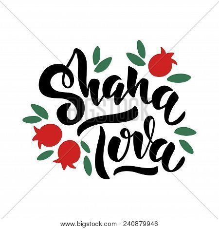 Shana Tova - Handwritten Modern Lettering. Template For Postcard Or Invitation Card, Poster, Banner.