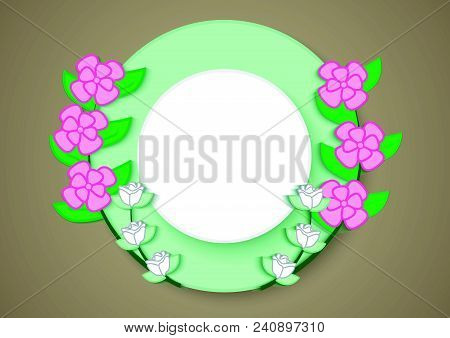Vector Design Of Floral Decoration Frame Template