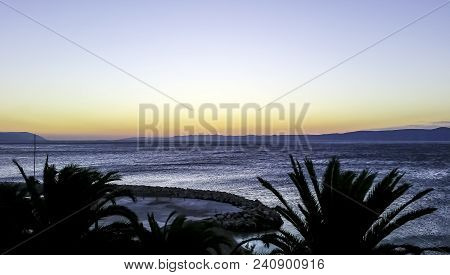 Sunset Over Adriatic Sea In Podgora, Makarska Riviera, Dalmatia, Croatia