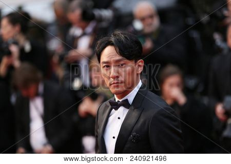 Chang Chen attends the screening of 'Burning' during the 71st  Cannes Film Festival at Palais des Festivals on May 16, 2018 in Cannes, France. 