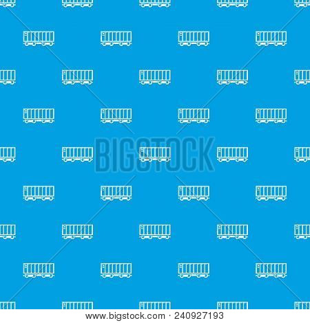 Freight Train Pattern Vector Seamless Blue Repeat For Any Use