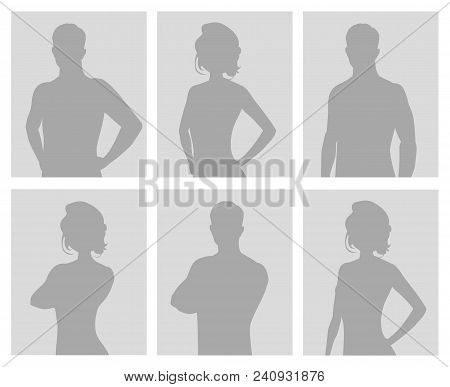 Default Photo Placeholder. Half-length Portrait Photo Avatar. Gray Color