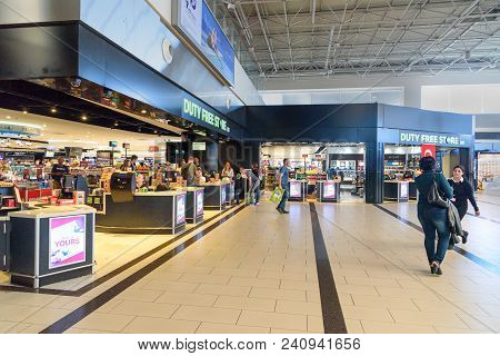 Duty Free Shop In Departure Terminal At Antalya International Airport, Antalya Havalimani. Turkey
