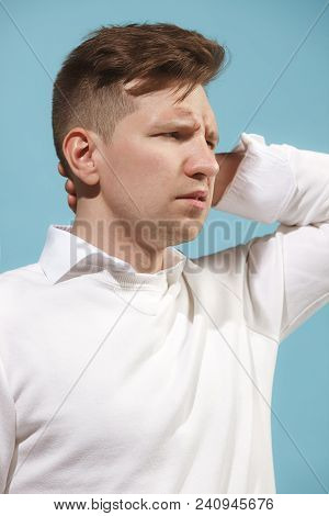 I Am Tired Of Everything. Sad Man. Boring, Dull, Tedious Concept. Young Emotional Man. Human Emotion