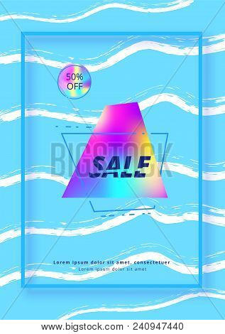 Sale Card. Vertical Banner For Web. Vector Illustration.