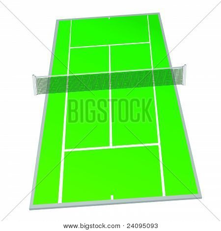Tennis Court Green colore illustrazione vettoriale