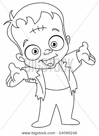 Skitseret Frankenstein Kid