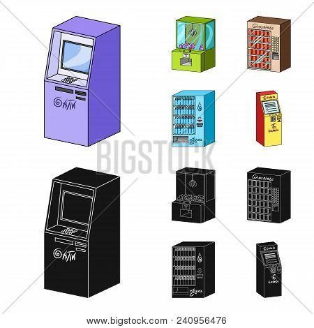 A Game Machine, A Ticket Sales Terminal, An Automaton For Selling Aqua And Chocolate. Terminals Set 