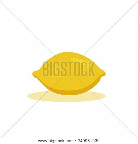 Lemon Icon Cartoon Vector Illustration Isolated On White Background