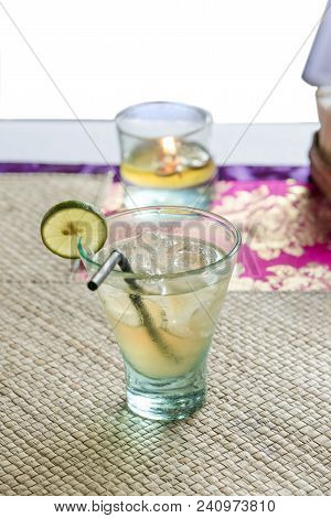 Juice Shrbat With Sliced Lemons, Citrus Limonand Some Mint Leaves, Mentha Leaves For Garnishing