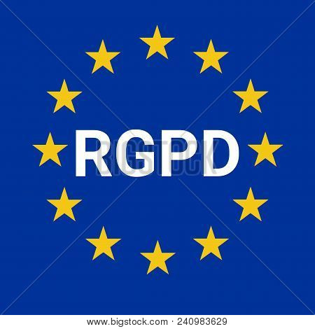 Gdpr Sign Illustration Called Rgpd In French