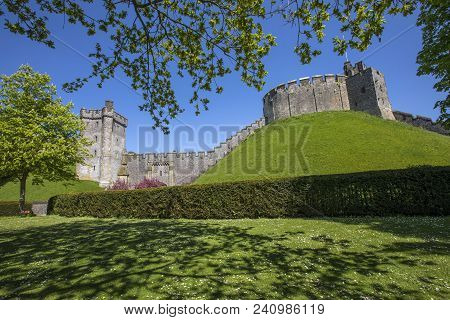 Arundel, Uk - May 5th 2018: A View Of Bevis Tower And The Keep At Arundel Castle In West Sussex, Uk,