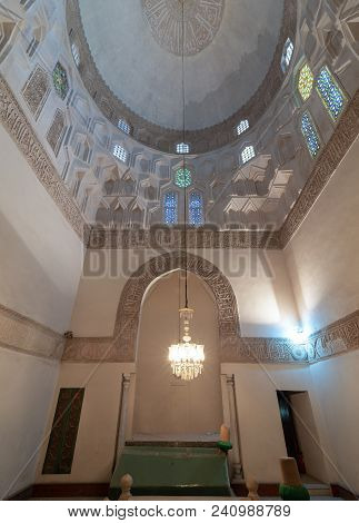Cairo, Egypt - April 1 2018: Mausoleum At Madrasa Of Sunqur Sadi