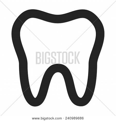 Tooth Icon Isolated On White Background. Tooth Icon Modern Symbol For Graphic And Web Design. Tooth 