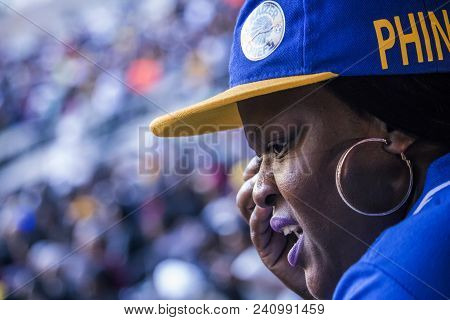 Cape Town, South Africa, 12 May 2018 - Diverse South African Football Supporter During Psl Football 