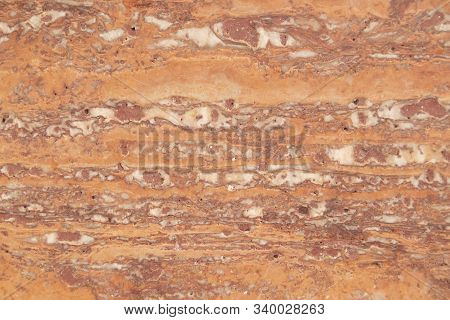Blur Close-up Pattern Of Marble Is A Beautiful Background. Have Some Hole And Small Noise.