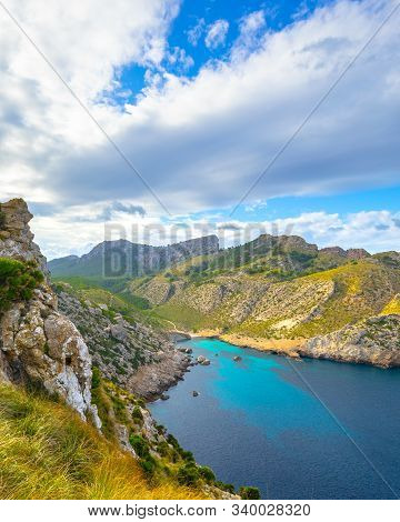 Panoramic Views Of The Cape Formentor. Majorca, Balearic Islands, Spain