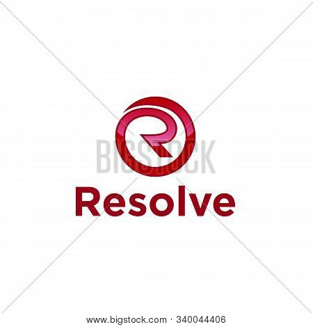 Initial R Round Logo Design Template Unique