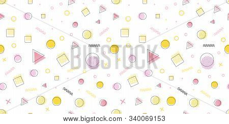 Vector Seamless Geometrin Pattern, Funny Colorful Background, Patel Colors, Geometry Shapes, Abstrac