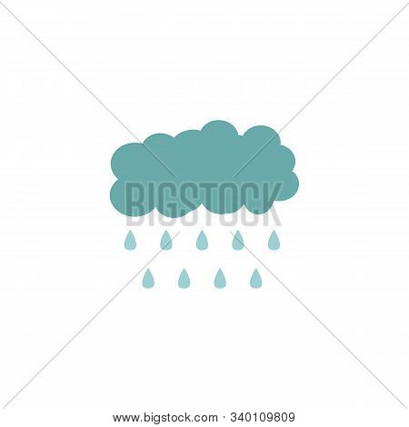 Storm Cloud Rain Color Icon. Elements Of Winter Wonderland Multi Colored Icons. Premium Quality Grap