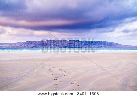 Narin Strand Is A Beautiful Large Blue Flag Beach In Portnoo, County Donegal In Ireland
