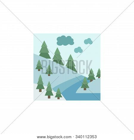 River Color Icon. Elements Of Winter Wonderland Multi Colored Icons. Premium Quality Graphic Design 