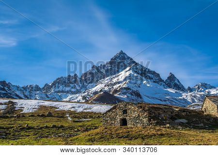 Il Monviso, A Mountain In The Cottian Alps That Has Become A Unesco Heritage Site