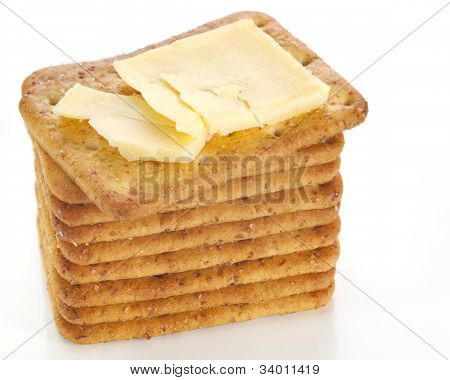 Cheddarjuustoa ja keksejä