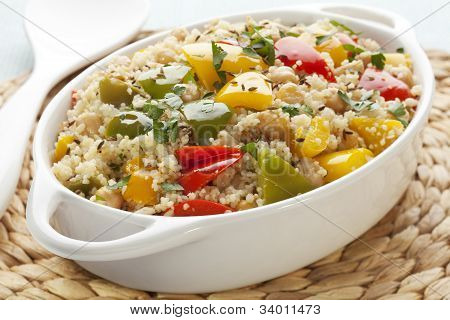 Couscous kahviherneet ja paprikat