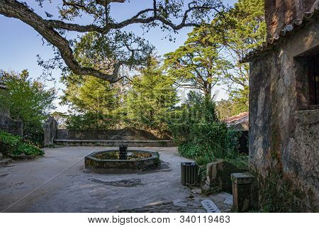 Ancient Rocks And Stone Building. Convent Of The Capuchos