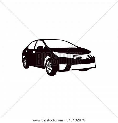 Car Silhouette For Vinyl Cutting. Vector Template Illustration.