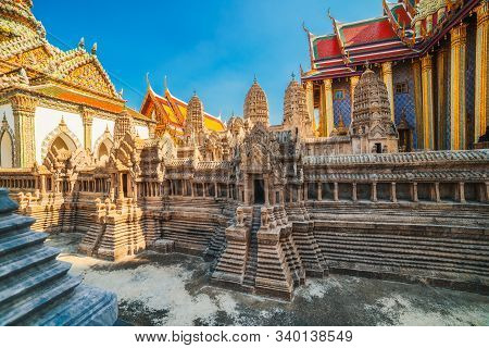 Angkor Wat Model At Wat Phra Kaew (temple Of The Emerald Buddha) Within Grand Palace Area In Bangkok