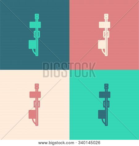 Color Line Standalone Sensor Icon Isolated On Color Background. Vector Illustration