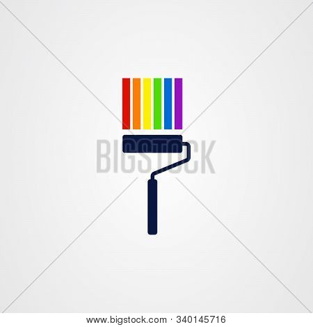 Paint Roller Sign Icon. Painting Tool Symbol