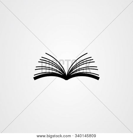 Book Icon Logo Design. Simple Flat Vector Illustration.
