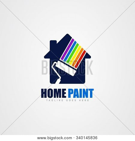 Home Paint Concept Logo Vector Design Template
