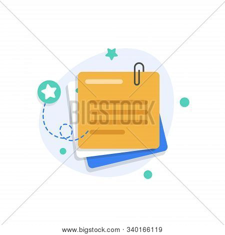 Yellow Post Note Sticker. Sticky Note. Yellow Sticker