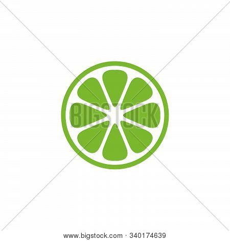 Lemon Fruit Icon Logo Design. Simple Flat Vector Illustration