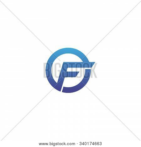 Initial Letter F With Linked Circle Logo Vector