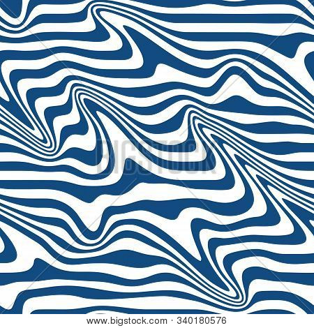 Seamless Background With Blue Streaks In Vector