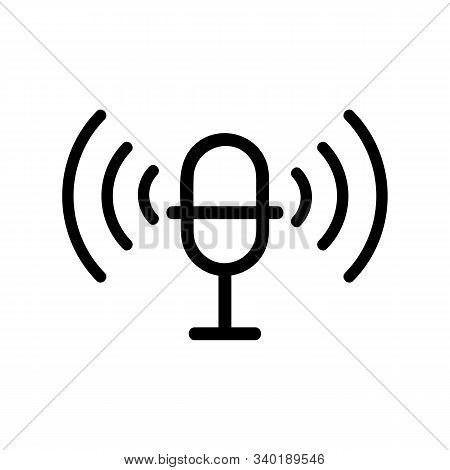 A Working Gramophone Vector Icon. A Thin Line Sign. Isolated Contour Symbol Illustration