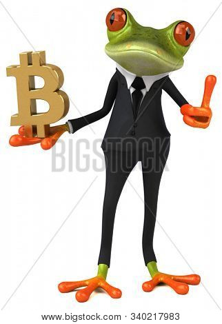 Fun frog - 3D Illustration