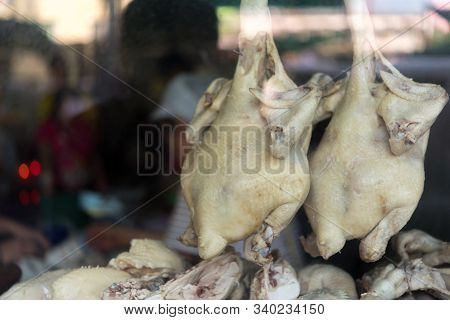 Rice Steamed With Chicken Soup At Street Food