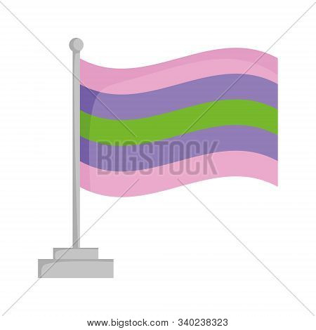 Trigender Pride Flag Isolated On White Background Vector Illustration