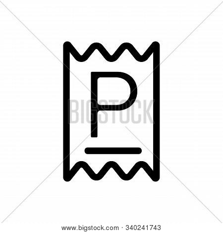 Paying For The Parking Icon Vector. A Thin Line Sign. Isolated Contour Symbol Illustration