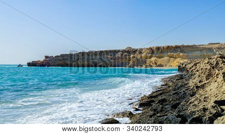 A Rocky Beach In Gheshm Island In Iran
