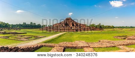 Panoramic View At The Ancient Ruins Of Monastery Somapura Mahavihara In Paharapur, Bangladesh