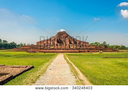 Path To The Ancient Ruins Of Monastery Somapura Mahavihara In Paharapur, Bangladesh